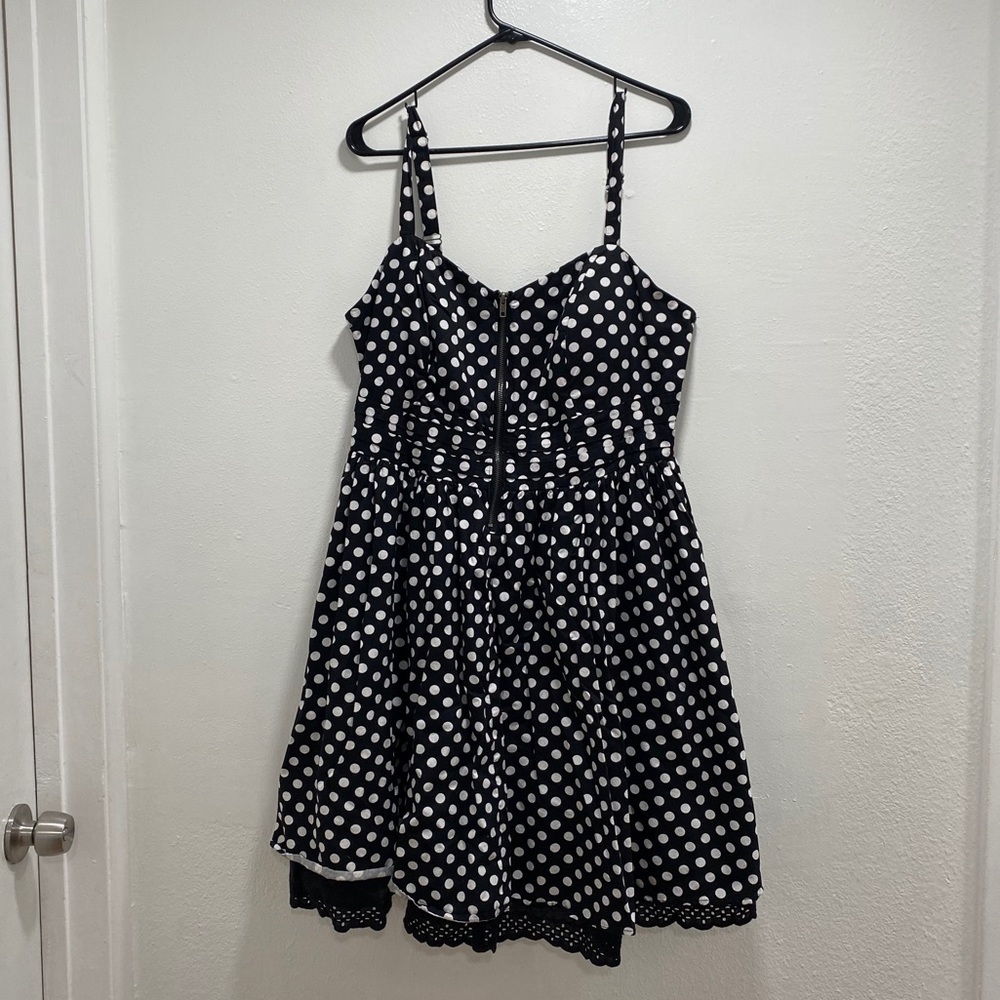 Vintage inspired Black and White Polka Dot Dress